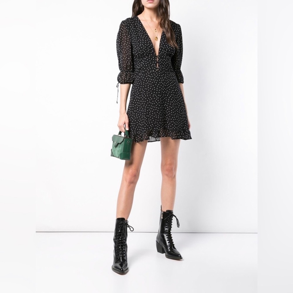 Reformation Scarlett Dress Selene Polka Size 4